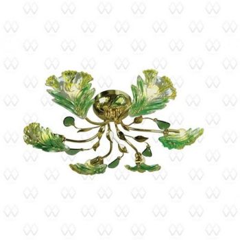 268011406 Люстра Пион желтое золото 6*60W E14 220V    *1