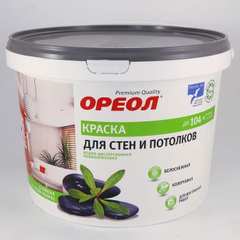 Краска акриловая для стен и потолков 13 кг Ореол *1/44