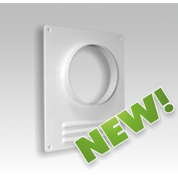 Площадка торцевая для воздуховода круглая Ø100мм 180х250мм 100ПТПР (решетка, фланец) *1/22