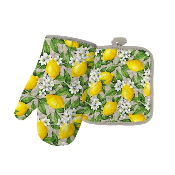 Набор прихваток Сицилия 60348-1, варежка-прихватка 18х28, прихватка 18х18, 100% хлопок Vse DOMA *1