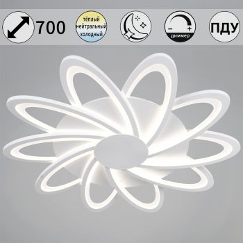 Светильник потолочный светодиодный 06529-0.3-10 WH LED 3000-6500К ПДУ+диммер S=32м2   *1