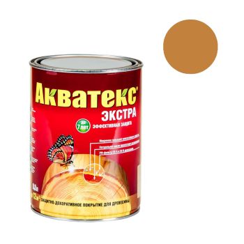 Защитно-декоративное покрытие для древесины алкидное калужница 0,8 л Акватекс-ЭКСТРА *1/6/576