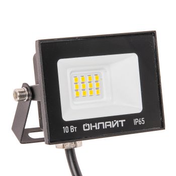 Прожектор светодиодный 10Вт 4,0 K IP65 нейтральный белый ОНЛАЙТ OFL-10-4K-BL-IP65-LED 71656 *1/50/80
