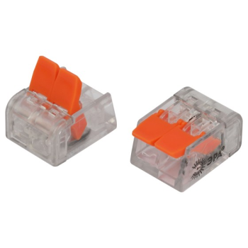 Клемма соединительная 2 конт. с рычажками  0,2-4мм2  (в уп4шт) Б0067907 * 1/50