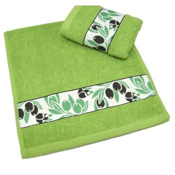 Полотенце махровое 30*60см Оливка 340гр/м2 Текстиль центр *10