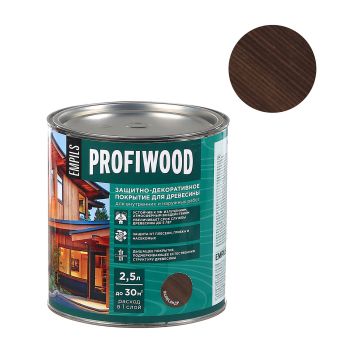 Защитно-декоративное покрытие для древесины алкидное палисандр 2,3 кг PROFIWOOD*1/6/180
