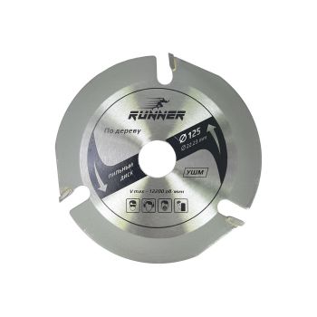 Диск пильный 125*22,00*3,4мм по дереву 3 зуба для УШМ арт.551125RUNNER *1/10/100