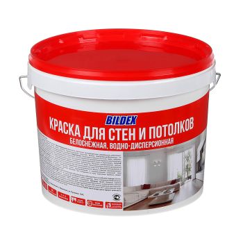 Краска акриловая для стен и потолков 14 кг BILDEX белоснежная *1/48