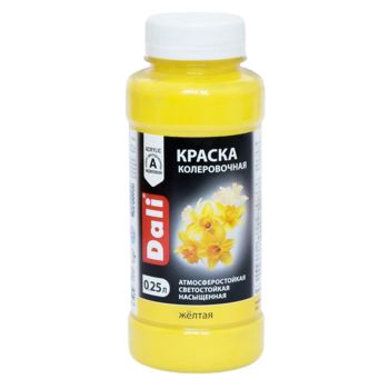 Колер краска желтый 0,25 л ДАЛИ *1/12