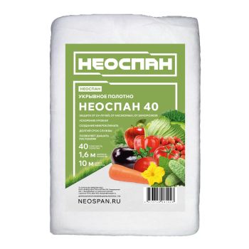 Укрывной материал Белый пл.40г/кв.м, шир.1,6м, дл.10м, в пакете "AGROBIO"/ "НЕОСПАН" *1/22