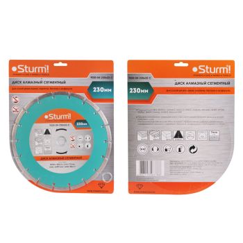 Диск алмазный 230*22,20*1,9мм сегментный по бетону/камню (9020-04-230x22-С) Sturm *1/5/40