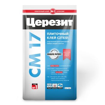 Клей для плитки СМ 17 эластичный 5кг Церезит класс C2 TE S1 *1/4/144
