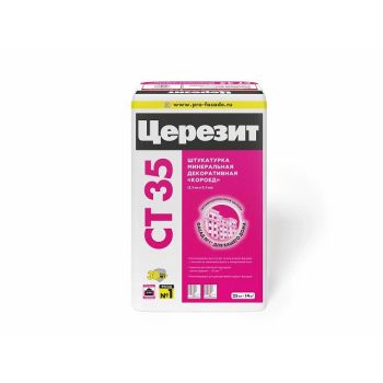 Штукатурка декоративная CT 35 Короед минеральная 25кг Церезит *1/48