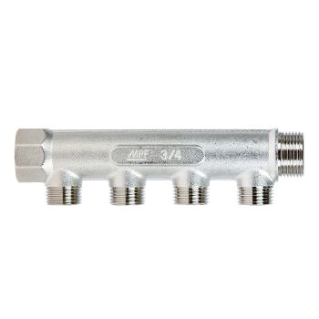 Коллектор 4 выхода 3/4"(Ø20) х 1/2"(Ø15) М/П/П/П/П/П MPF (ИС.071058) MP-У *1/30