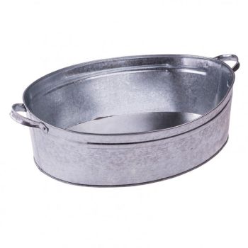 Таз металл. оцинкованный  23л овальный, с ручками ("УралИНВЕСТ" Лысьва) *1/5