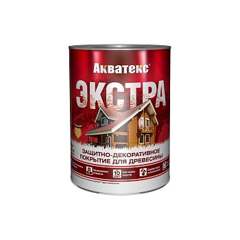 Защитно-декоративное покрытие для древесины алкидное каштан 0,8 л Акватекс-ЭКСТРА *1/6/576