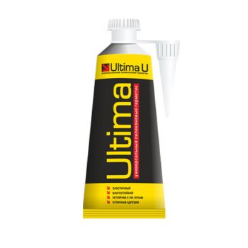 Герметик силиконовый универсальный белый 80мл "ULTIMA" 1/12