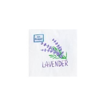Салфетки бумажные 2сл 20*20см 30шт Арт Букет Лаванда *26