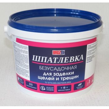 Шпатлевка акриловая для щелей и трещин безусадочная  3 кг BROZEX  *4/192