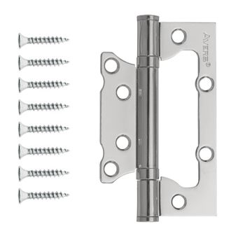 Петля без врезки 100*63*2мм ХРОМ CR (комплект 2шт.) AVERS *1/6/48