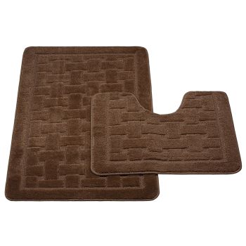 Коврик д/ванной Vonaldi "Standart" Комплект:(50см х 80см)+д/туалета Коричневый *1