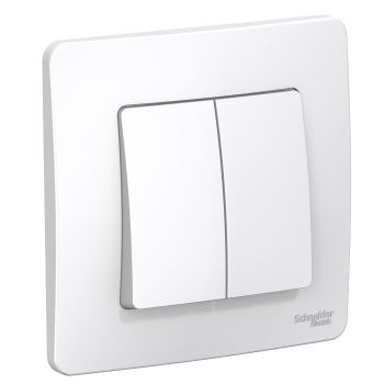 Выключатель "BLANCA" СП 2кл. белый 10А 250В  BLNVS010501  *10/60