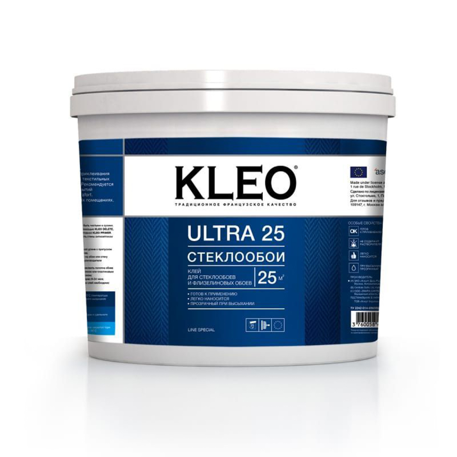 Клей для стеклообоев 5кг ULTRA 25  KLEO    *1