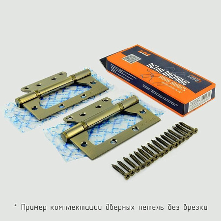 Петля без врезки 100*75*2,5мм БРОНЗА AB 800-4 FHP Нора-М *2/20/100