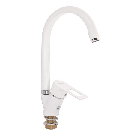 Смеситель для кухни Potato P5130-7 белый высокий излив *1/10