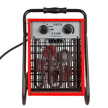 Пушка тепловая электрическая  4,5кВт 530м3/ч S-45м2 ТЭН квадратная 220В TP-45S (U) ОАЗИС *1/6