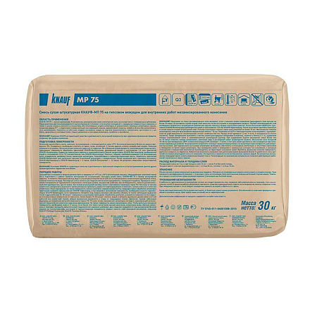 Штукатурка гипсовая МП 75 машинного нанесения 30 кг КНАУФ *1/40