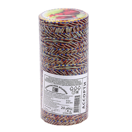 Крышка д/консерв. металл. Винтовая "твист-офф" d-82мм с рис. в ассорт. стопка 20шт(Елабуга)*12/864