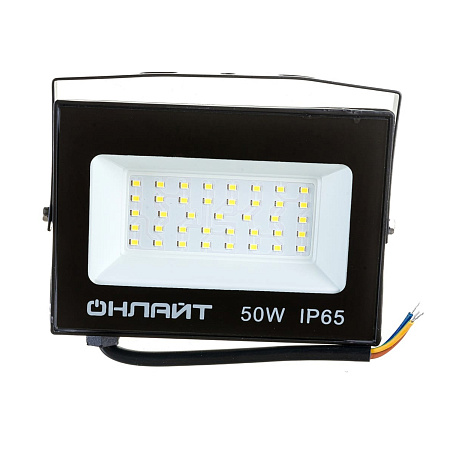 Прожектор светодиодный 50Вт 6,0K IP65 холодный Онлайт OFL-50-6K-BL-IP65-LED 71660 *1/20/40