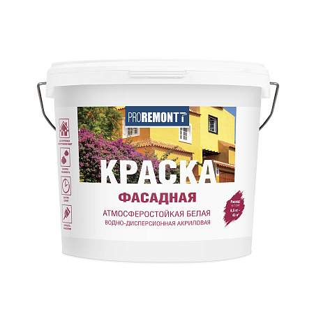 Краска акриловая фасадная 6,5 кг Проремонт   *1/72