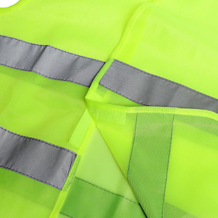 Жилет сигнальный TORSO, светоотражающий, салатовый, 2 класс, размер 2XL 3628605