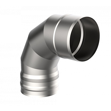 Отвод 90*, 120 нерж. AISI 430/0,8мм, h=245мм(GS) *1/10