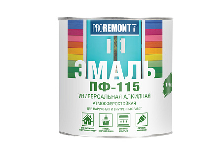 Эмаль ПФ-115 салатовая 1,9 кг Проремонт *1/3/252