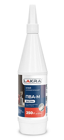 Клей ПВА -М  Экстра канц.250 мл Лакра *1/28/1008