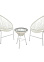 Набор дачной мебели "Акапулько" белый (стол (стекло) + 2 кресла (до 95кг)  *1/4