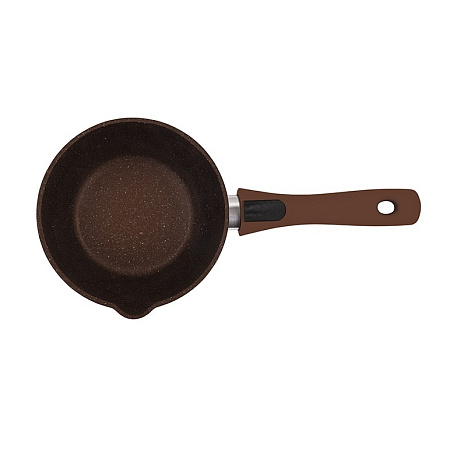 Кастрюля алюмин. антипригарная "Kukmara" "Мраморная" кофейный 1,5л Дл.с..р,Ст.кр.с нос. кмк0156а*1/3