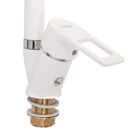 Смеситель для кухни Potato P5130-7 белый высокий излив *1/10