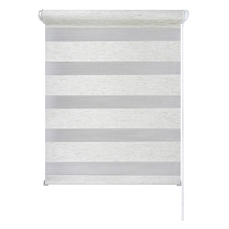 Штора рулонная День и ночь меланж белый 120*160 Легранд *1/6