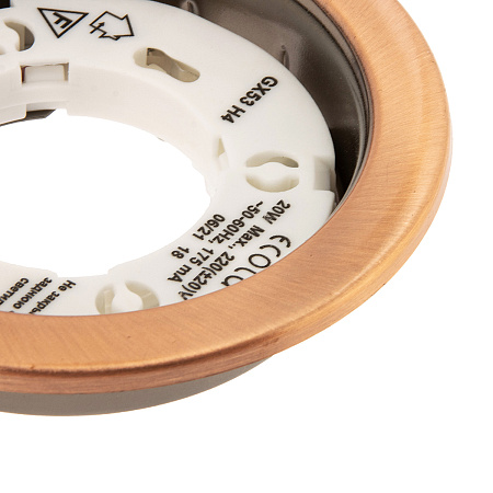 Светильник встраиваемый GX53 H4 Ecola без рефлектора Черненая медь 38*106 FP53H4ECB *10/50