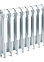 Радиатор отопления алюминий 500/80 8 секц. (1080 Вт) STI (аналог АЦ793) *1