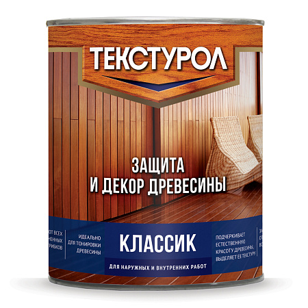 Защитно-декоративное покрытие для древесины алкидное Тик 1 л Текстурол КЛАССИК  *1/6/504