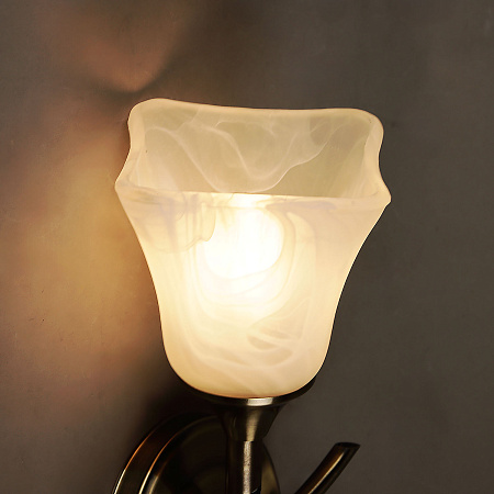 Бра K1373/1W  АВ  Кувшинка   1*60W E14  220V  (h=300, w=170, l=190)    VERNER LIGHTING *1