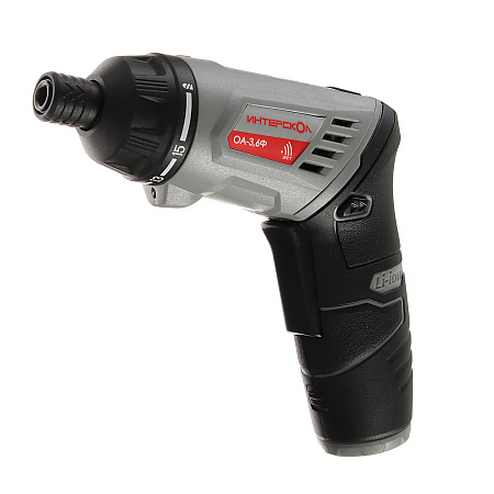 Отвертка аккумуляторная 3,6В 1скор.0-210об/мин 5Нм 1,3Ач LI-ION 30бит ОА-3,6Ф ИНТЕРСКОЛ *1/10