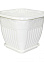 Кашпо пластм. "Лозанна" 8,0л Квадр. 260х260мм h225мм с поддоном Белый М1470 (ЗПИ "Альтернатива)*1/16