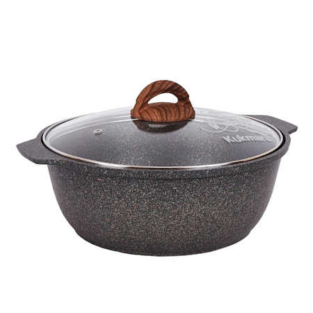 Кастрюля алюмин. антипригарная "Kukmara" "Granit ultra" original "жаровня" 4,0л Ст.кр. жго41а *1/4