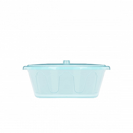 Таз пластм.  6л с Крышкой, прозрачный "Хозяюшка"  М1279 (ЗПИ "Альтернатива")  *1/10